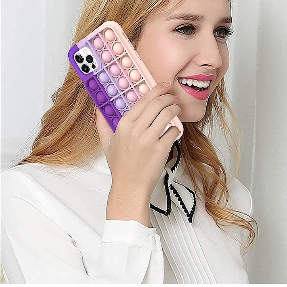 Fidget Toy IPHONE 12 Case Purple Size 6.1”